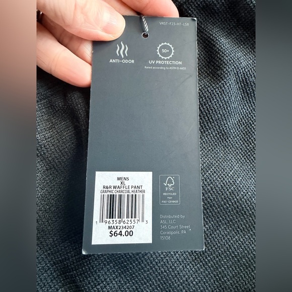 VRST Slim Tapered Pant in Dark Gray Size XL - Picture 5 of 6